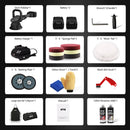 SPTA 18V 5Inch Cordless Car Polisher Dual Action 15mm Orbit  Variable Speed Polishing Machine With 4000mAh Battery For Polishing