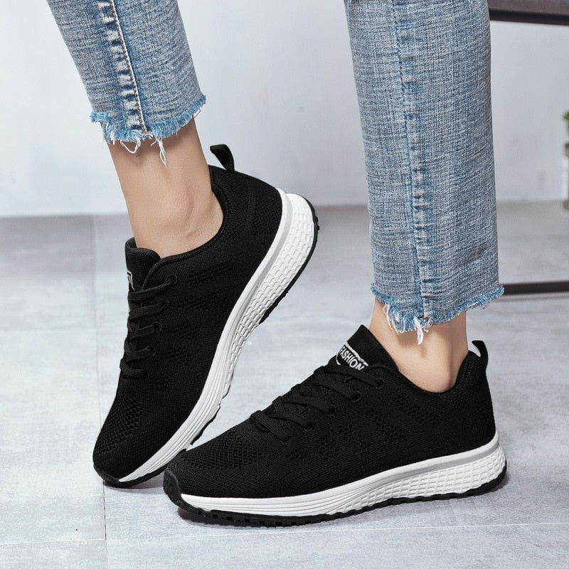 Zapatillas de deporte de moda para mujer, zapatillas vulcanizadas suaves para mujer, zapatillas de verano de malla, zapatillas de deporte para mujer, zapatillas de deporte para mujer, Tenis femeninos