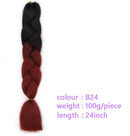 Black Star Hair Ombre Jumbo Extensiones de cabello trenzado Trenzas retorcidas de 24 pulgadas Fibra de cabello sintético para trenzado retorcido para mujeres