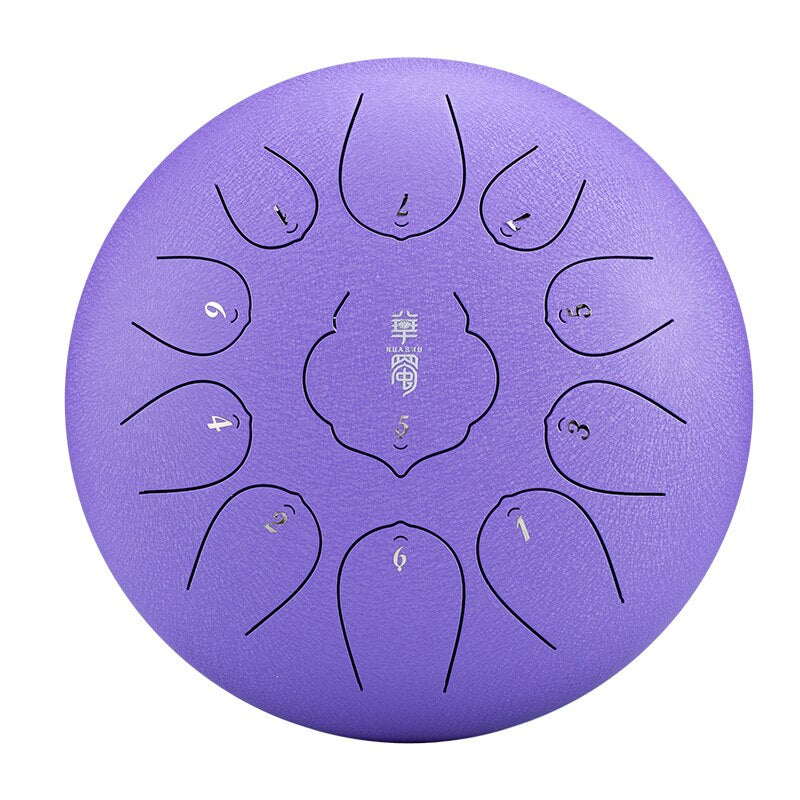 Handpan drum 12 Inch 13 Tone Steel Tongue Drum Hand Pan Drum With Padded Drum Bag And A Pair Of Mallets  huedrum Yoga Meditation