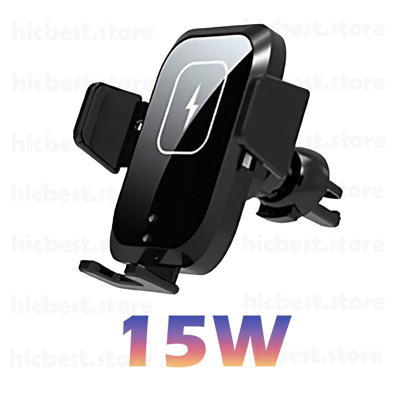 15W Wireless Car Charger Phone Holder for iPhone Wireless Charging Car Induction Charger Mount for iPhone 12 SE 11 8 Samsung S20