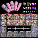 21 Grids Crystals Diamonds Nail Rhinestones Set 3100pcs FlatBack Rhinestones Kit Sparkling Nail Art With 1 Pen For Decorations