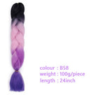 Black Star Hair Ombre Jumbo Extensiones de cabello trenzado Trenzas retorcidas de 24 pulgadas Fibra de cabello sintético para trenzado retorcido para mujeres