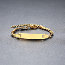 Vnox Anti Allergy Stainless Steel Bracelets for Baby Babi Customize Name Birth ID Bar Personalized Girls Boys Child Unique Gift