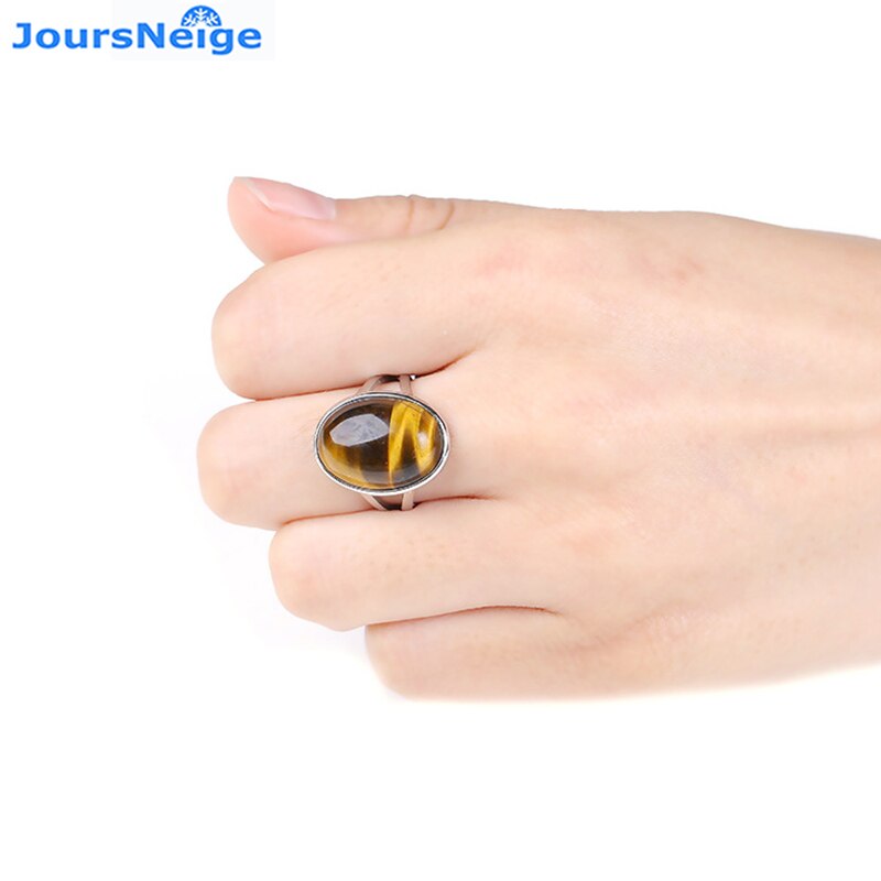 Real Natural Crystal Ring Yellow Tiger Eye Stone S925 Silver Mosaic Ring Men Women Crystal Rings Energy Stone Jewelry Wholesale