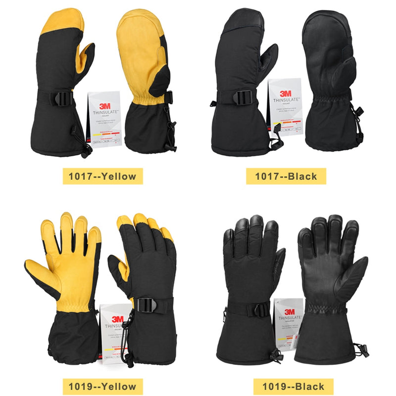 OZERO Unisex invierno Snowboard esquí guantes antideslizantes pantalla táctil deportes al aire libre impermeable motocicleta ciclismo cálidos guantes de nieve