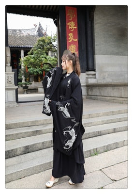 Vestido tradicional Hanfu de talla grande para mujer, disfraz de la dinastía Han para hombre, ropa de espadachín antiguo chino para parejas, Kimono masculino, traje Tang