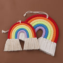 Nodic Style 8 Lines Hand-woven Rainbow Macrame Tapestry Baby Boys Baby Girls KIds Room Decor Wall hanging Decor Toys Home Decor