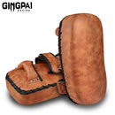 Saco de boxeo de cuero PU, almohadillas de boxeo, escudo, Karate, TKD, almohadilla de enfoque para el pie, bolsa de arena, herramienta de entrenamiento de Fitness