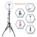 Yizhestudio Ring Lamp with tripod Dimmable Selfie Ring Light with stand color Annular tube photographic lighting For Live Studio