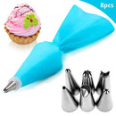 8/26pcs/set Silicone Pastry Bag Kitchen Accessories DIY Icing Piping Cream Pastry Bag With 6 Nozzle Sets Cake Decorating Tools