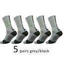 5 Pairs/Lot Professional Cycling Socks Mens Thicker Stocking Sweat-Absorbent Basketball Outdoor Sports Football Skateboard Socks