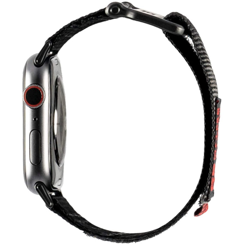 Correa de nailon para exteriores para Apple Watch, 41mm, 45mm, 44mm, 40mm, 38/42mm, pulsera de cinturón, serie iWatch, bandas 7 6 SE 5 4 3, deportes para hombres