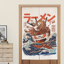 Japanese Door Curtain Partition Curtain Restaurant Decoration Curtain Noren for Noodle Store Kitchen Room Decoration