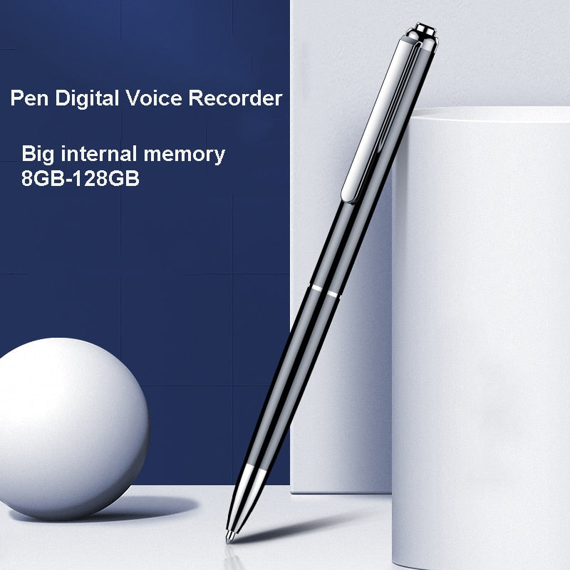 32GB Digital Voice Recorder Pen 64G 128GB Audio Recording WAV 192Kpbs Rechargeable Sound Dictaphone V10