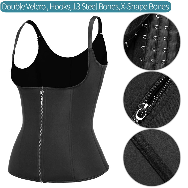 Körperformen Neopren Sauna Schweißweste Taillentrainer Abnehmen Trimmer Fitness Korsett Workout Thermo Modellierband Shapewear