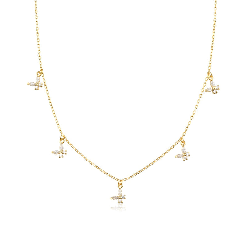 ANDYWEN 925 Sterling Silver Gold Love Heart Clear Rose Red Charm Long Chain Choker Necklace Pendant Women Wedding Luxury Jewelry