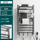 Bathroom Electric Bath Towel Warmer Heating Towel Shelf Rack Household 55℃ Thermostatic Towel Dryer Punch Free Heater Rail Black