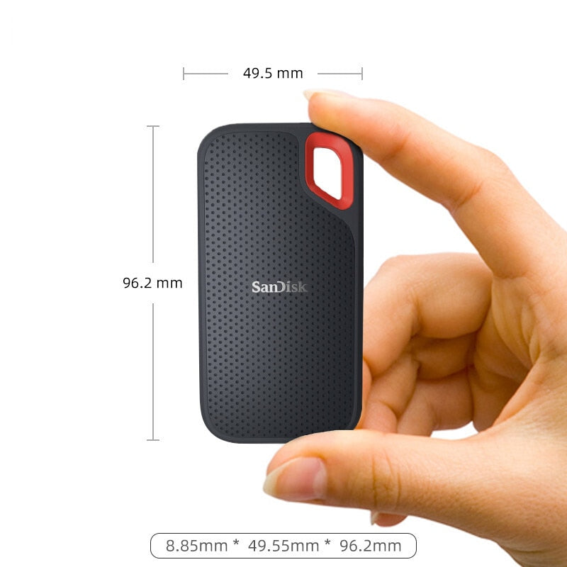 SanDisk Portable externe SSD 1 bis 500 GB 2 auf externe SSD-Festplatte USB 3.1 HD SSD-Festplatte für tragbare SSD