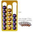Metal Coffee Pods Holder Aluminum Mirro-Plating Stand Coffee Capsule Storage Rack Nespresso Coffee Capsulas Stand For Nespresso