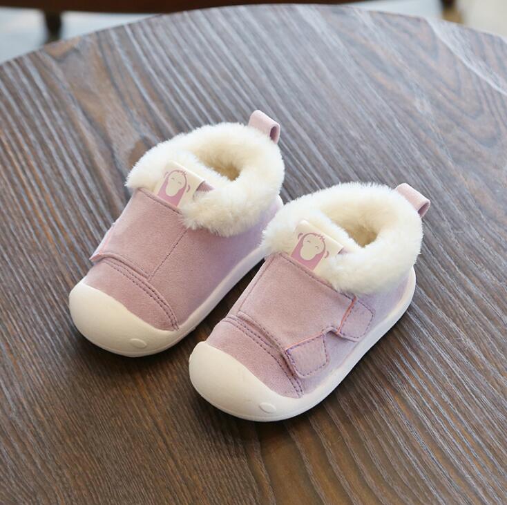 Kleinkind Kleinkind Stiefel Winter Warm Plüsch Baby Mädchen Jungen Schnee Stiefel Outdoor Bequeme Weiche Unterseite Rutschfeste Kinderschuhe