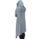 Letter Letters Print Hoodies For Women Long Irregular Sweatshirts Hoodies Kawaii Femmes Casual 2021 Printing Clothings Street