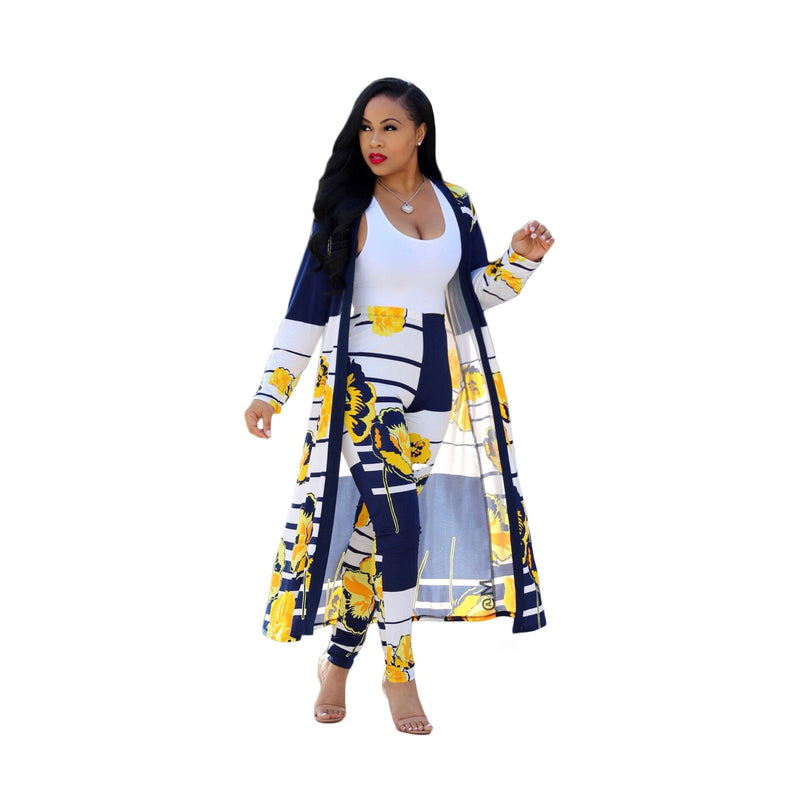 2 Piece Set African Print Elastic Bazin Baggy Pants Rock Style Dashiki SLeeve Famous Suit For Women Coat And Leggings 2pcs/se