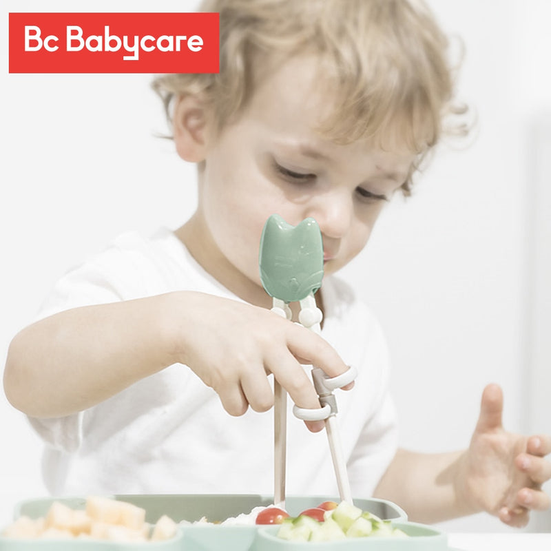 Bc Babycare 1 Pair Baby Chopsticks Kids Animals Reusable Tableware Learning Training Helper Chopsticks Children Food Sticks