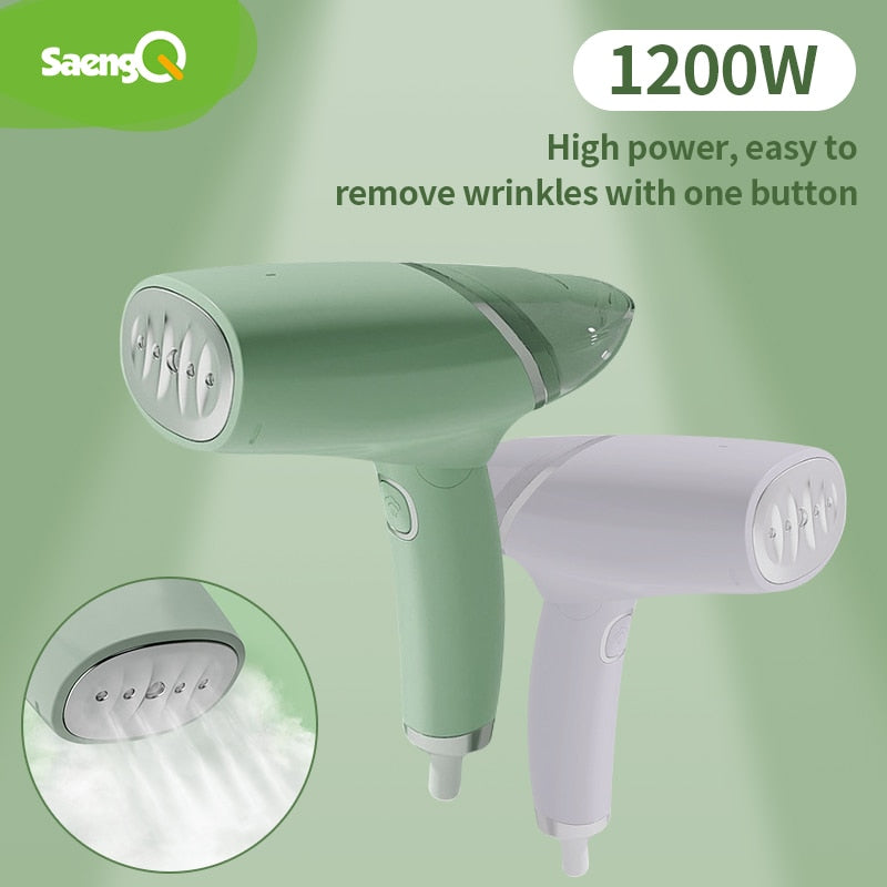 saengQ Garment Steamer 1200W Steam Iron Household Handheld Ironing Machine Mini Portable Fast-Heat For Clothes Ironing