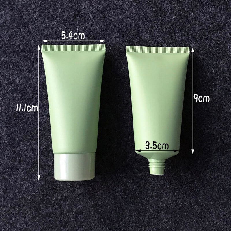 50 ml Frost Plastic Soft Bottle Matte Green 50 g Kosmetikcreme Gesichtsreiniger Behälter Zahnpasta Lotion Tube Kostenloser Versand