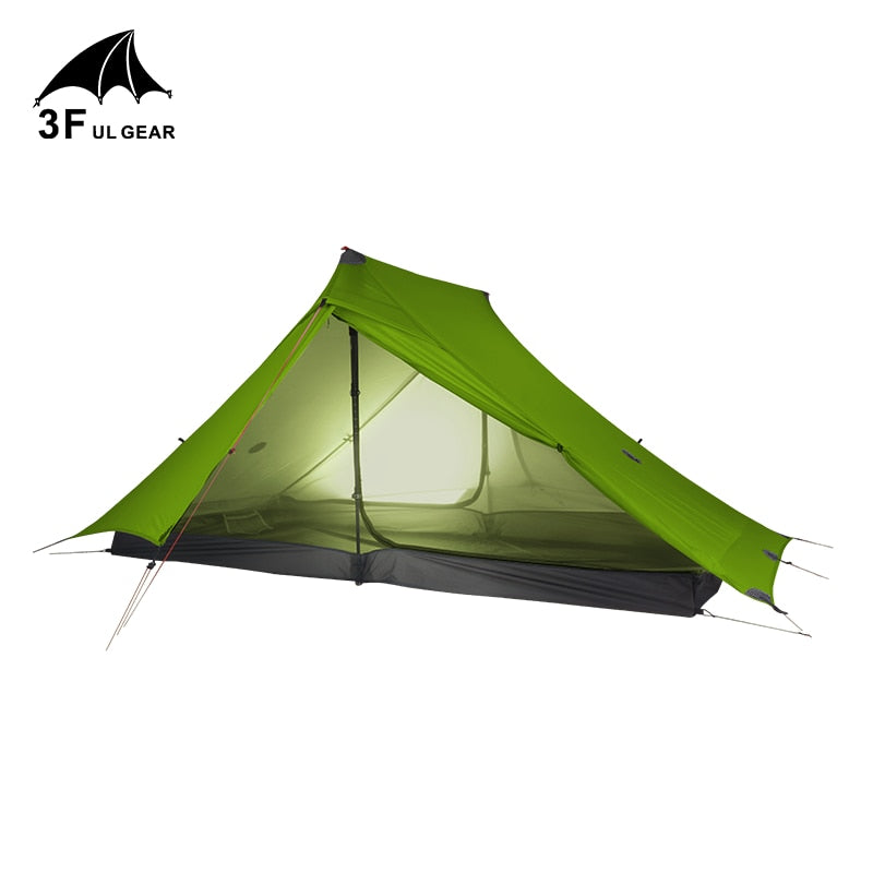 3F UL GEAR LanShan 2 pro 2-Personen-Ultraleicht-Campingzelt für den Außenbereich, 3 Jahreszeiten, professionelles 20D-Nylon, beidseitiges Silikonzelt