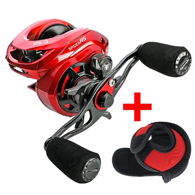 Jitai RS-3 Gull Wing Baitcasting Fishing Reel 7.3:1 High Speed 19 LB Max Drag UltraLight Spool Carp Casting Reel Fishing