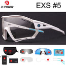 X-TIGER Photochromic Cycling Sunglasses 5 Lens UV400 Mountain Bike Glasses Men Outdoor Sports Cycling Goggles With Myopia Frame