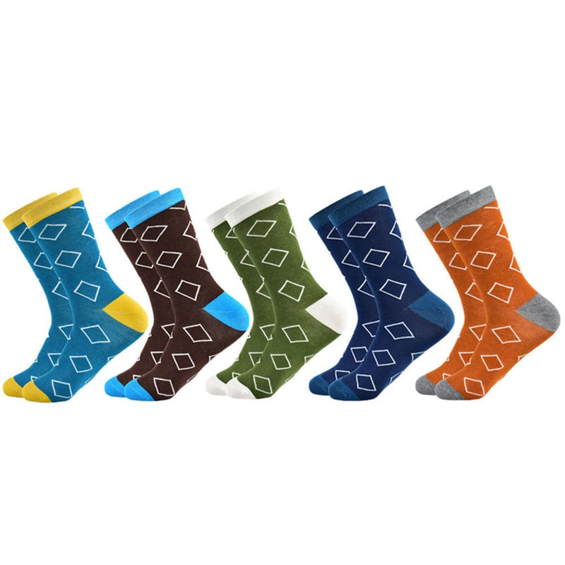 2020 Frühlings- und Sommersocken Herrenmode Lässige Farbstreifen Happy for Summer Cotton Socks Men