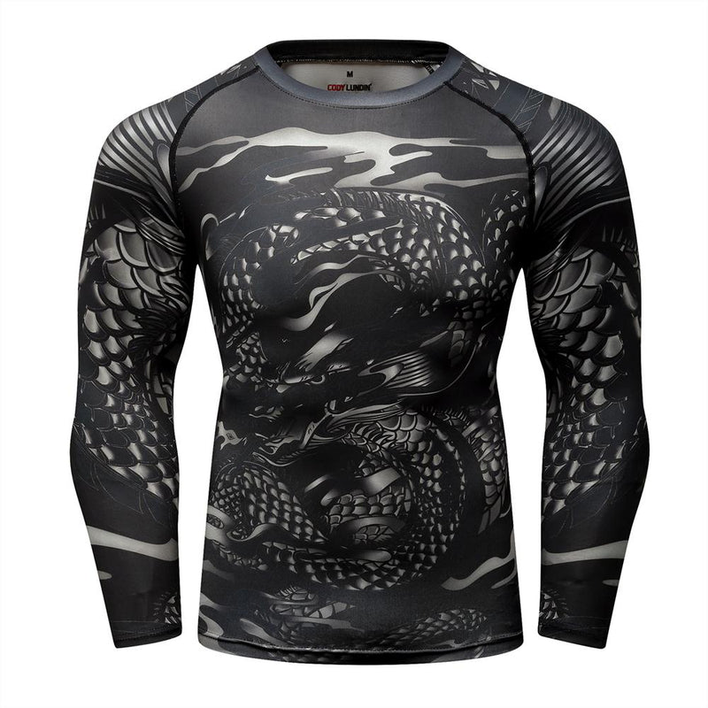 MMA T-Shirt Herren Rashguard Jiu Jitsu Bjj T-Shirt Langarm Fitness Muay Thai Boxsport Pullover Mma Rashguard Boxtrikot
