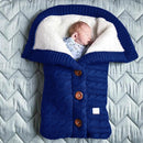 Autumn and Winter Stroller Baby Sleeping Bag Outdoor Button Baby Knitted Sleeping Bag Wool Brushed and Thick Baby&