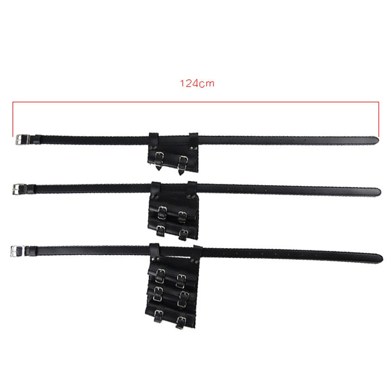 1/2/3 Medieval Sword Holder PU Leather Sword Belt Waist Sheath Adult Men Knight Battle Weapon Rapier Ring Belt Strap Holster