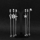 Stainless Steel Earrings Anti-Lost Ear Clip Wireless Bluetooth Earphone Holders Accessories Women Men Earrings for Airpods