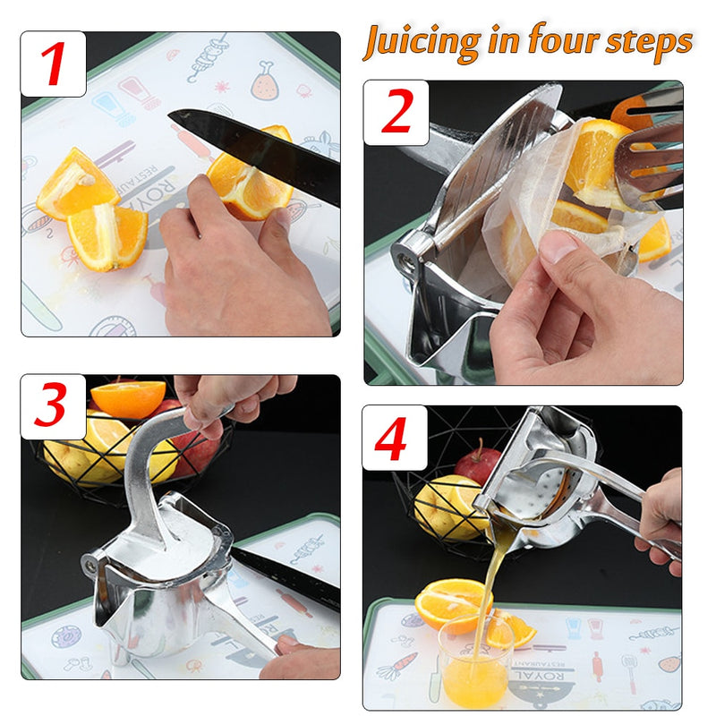 Aluminum Alloy Manual Juicer Fruit Squeezer Hand Pressure Pomegranate Orange Lemon Sugar Cane Juice Kitchen Juice Tool Machine