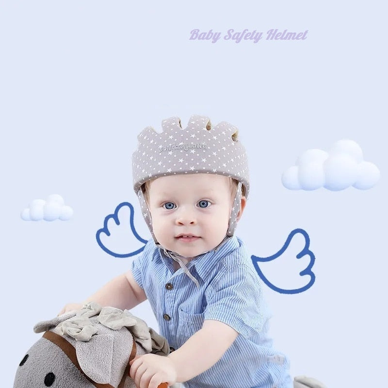 Infant Baby Safety Helmet Toddler Head Protection Soft Adjustable Cap Anti-fall Baby Helmet for Crawling Walking 1 Year Boy Girl