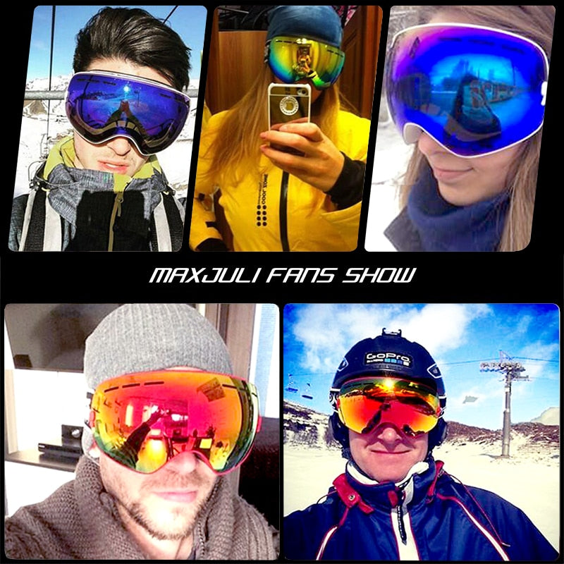MAXJULI Gafas de esquí - Lentes intercambiables - Gafas de nieve premium Gafas de snowboard para hombres y mujeres artículo de esquí