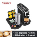 HiBREW Coffee Machine 19Bar 4in1 Multiple Capsule Expresso  Cafetera Dolce Milk&amp;Nexpresso Capsule ESEpod  Ground Coffee Pod H2