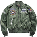 Chaqueta de hip hop para hombre de alta calidad, gruesa, azul marino, blanca, militar, motocicleta Ma-1, aviador, piloto, chaqueta de bombardero de béisbol para hombre