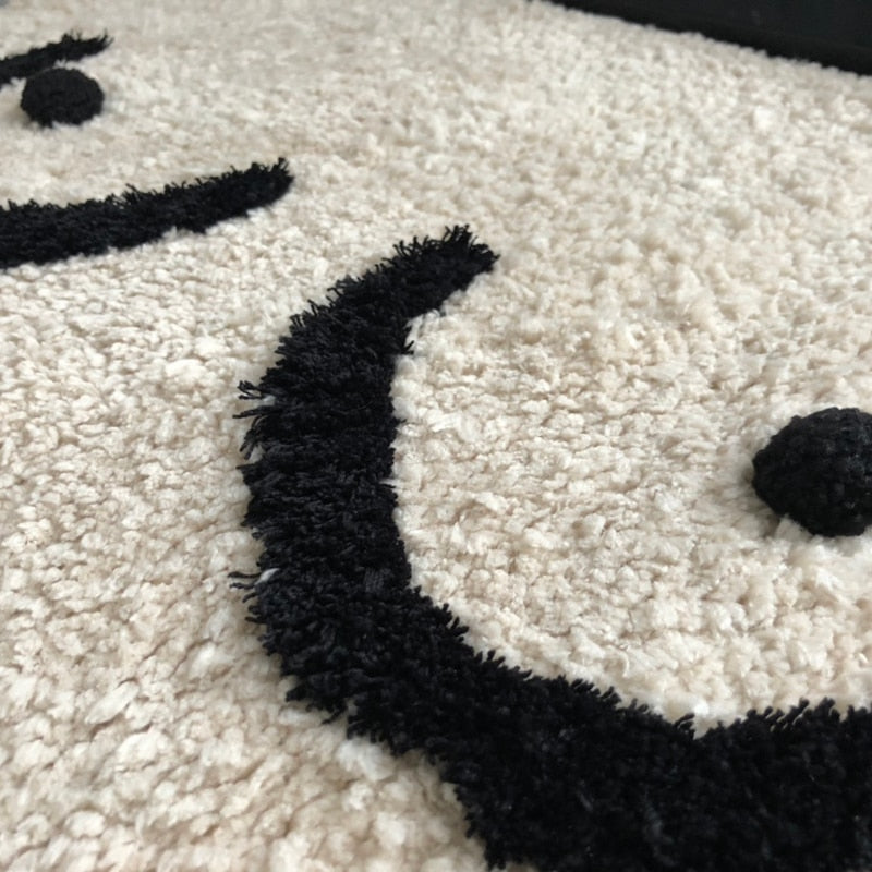 Alfombra de baño esponjosa letras divertidas alfombra de baño bañera alfombra lateral función entrada piso puerta antideslizante alfombra estética decoración del hogar
