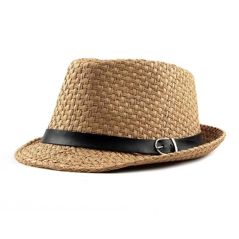Wuaumx Spring Summer Straw Hat Women Jazz Hat Men Fedoras For Male Female Breathable Panama Sun Hat Wholesale Chapeu Feminino
