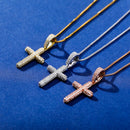 TOPGRILLZ 925 Sterling Silber Iced Zirkon Kreuz Anhänger Mode Hip Hop Schmuck für Frauen