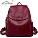 LANYIBAIGE Women Leather Backpacks Female Shoulder Bag Ladies Bagpack Vintage School Bags For Girls Travel Back Pack Sac A Dos
