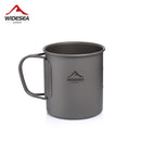 Widesea Camping Mug Titanium Cup Tourist Picnic Tableware Utensils Equipment Outdoor Cookware Hiking Kitchen Travel Cooking Set