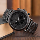 BOBOBIRD Male Watch Wooden Men Wristwatches Luminous Handle Chronograph Timepiece relogio masculino In Gift Box