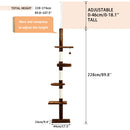 Inlandslieferung Höhe 238–274 cm Kratzbaum Condo Kratzbaum vom Boden bis zur Decke verstellbarer Katzenkratzer zum Schutz von Möbeln